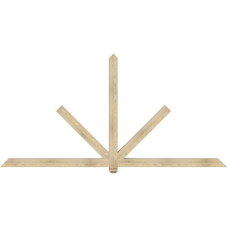 Ekena Millwork Kennewick Rough Sawn Timber Gable Bracket, Douglas Fir, 108"W x 54"H x 4"D x 4"F, 12/12 Pitch GBW108X54X0404KEN00RDF